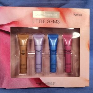 NIB bareMinerals Mini Metallic Mask Set - Set of 4 - Limited Edition